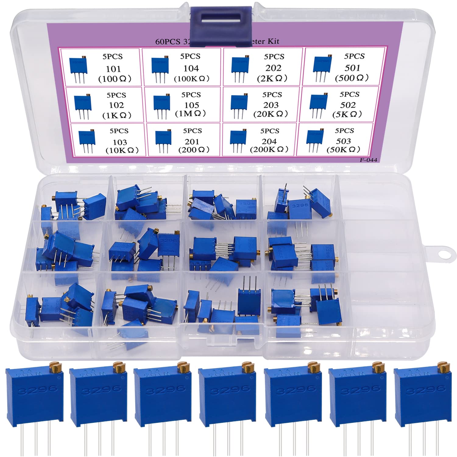 Buy Taiss 60PCS Variable Resistor Assortment Kit 3296W Multiturn