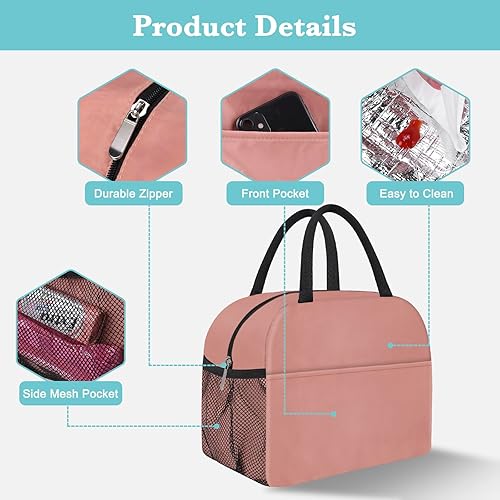 Miniatura 4 de Bolsa de almuerzo para mujer, lonchera para hombres, reutilizable, aislada, a prueba de fugas, bolsa térmica para alimentos, bolsa de alta capacidad