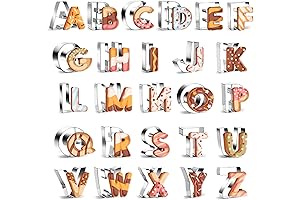 Jumbo 2.6" Alphabet Cookie Cutters (26pcs)