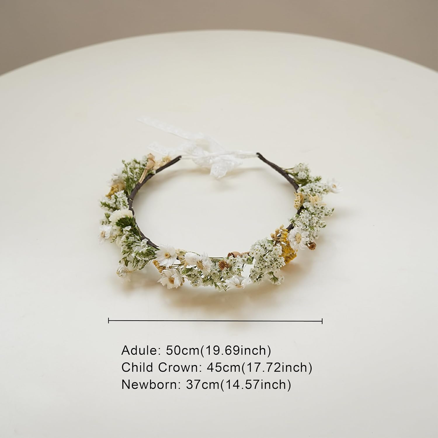 Wedding Dried Flower Crown/Daisy Dry Grass Crown/Boho Bride Crown/Flower Girl Crow/Newborn Crown (Adule)