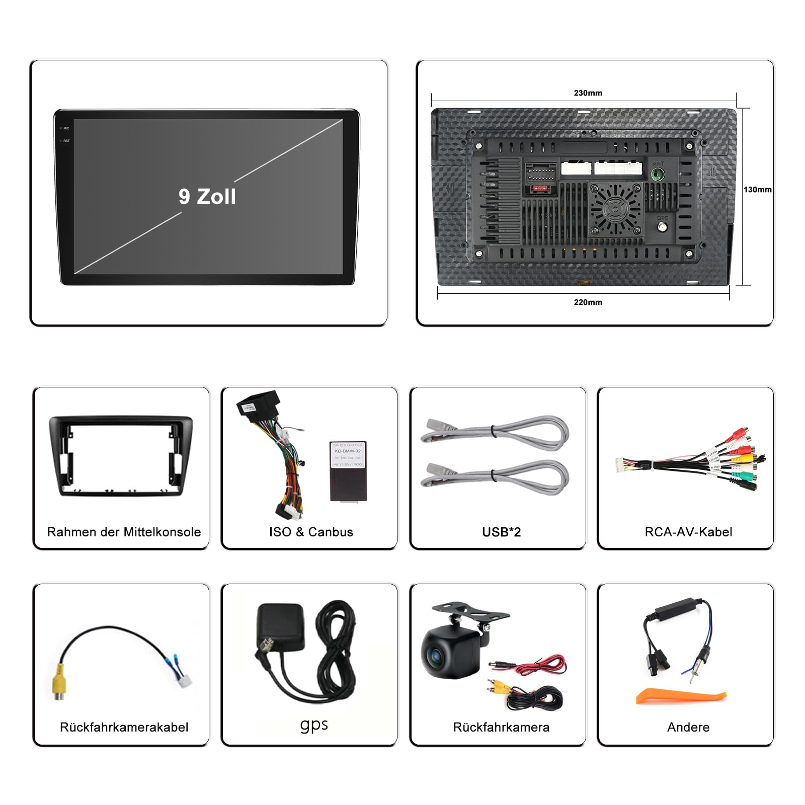 9 Zoll Autoradio für Skoda Rapid/Spaceback 2013-2019, Radio mit Kabellos CarPlay & Android Auto| 4+64G Android 13| QLED Display, 1080P Rückfahrkamera, GPS, WiFi, Bluetooth 5.4, DSP, RDS