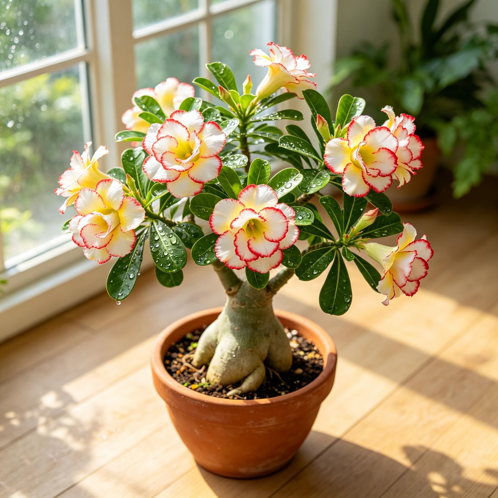 Rosa del Deserto Perenne | Colori Vivaci | Resistente alla Siccità | Per Giardini Esterni e Balconi-5bulbi-I