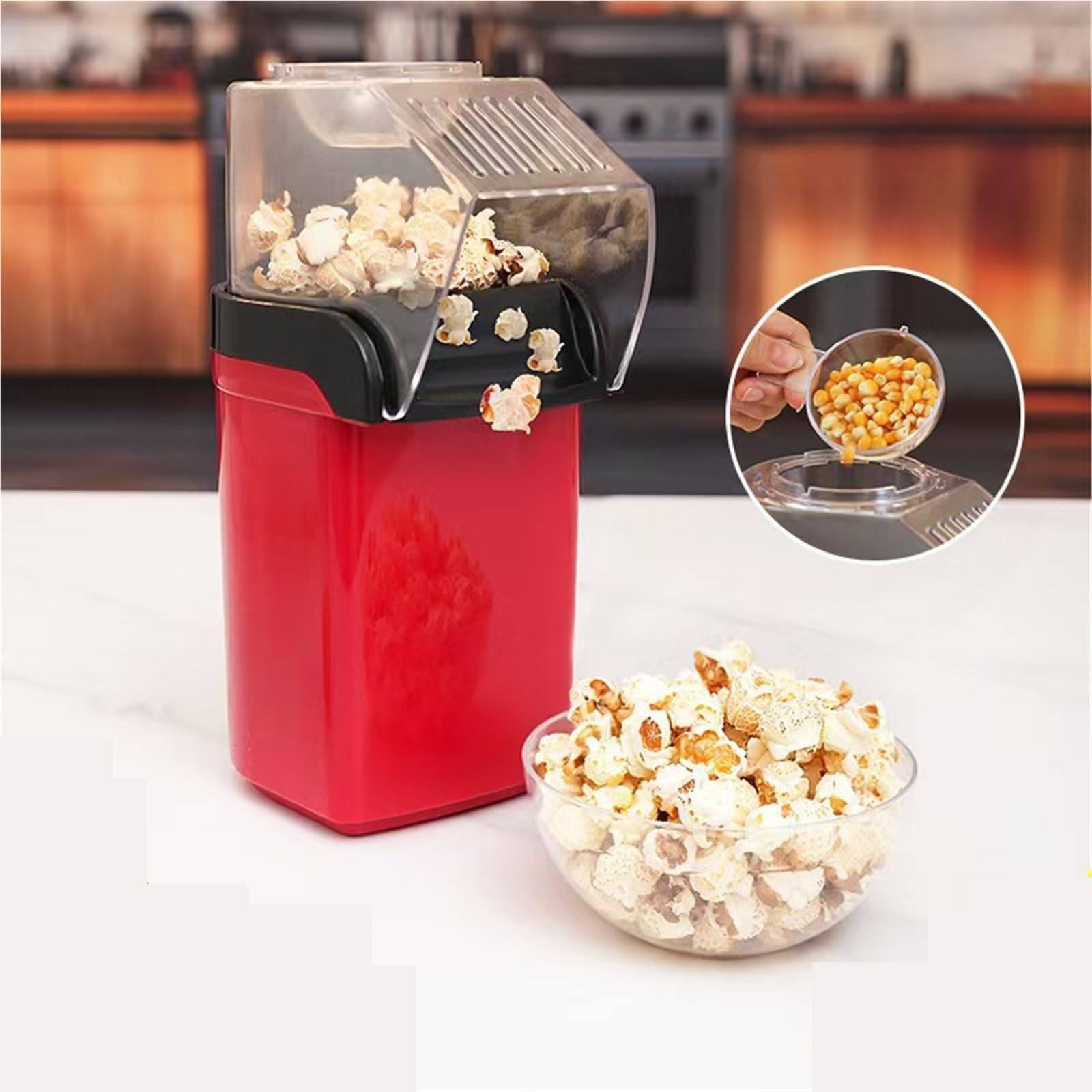 Mini Macchina Per Popcorn Ad Aria Calda Elettrica Senza Olio