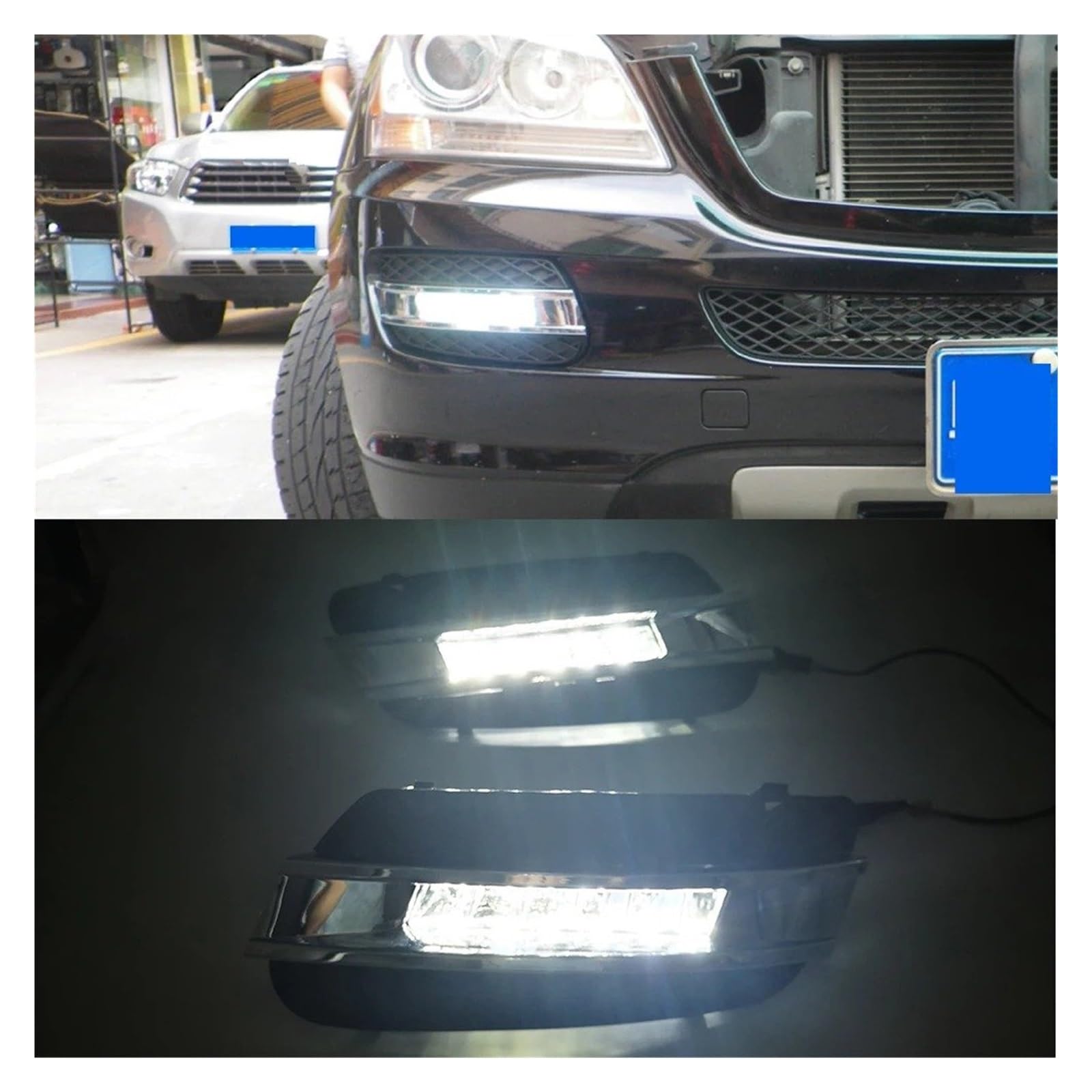 DRL Światła przeciwmgielne Reflektor Światła Do Jazdy Dziennej Pokrywa Reflektor przeciwmgielny dla Benz ML350 W164 ML280 ML300 ML320 2006 2007 2008 2009