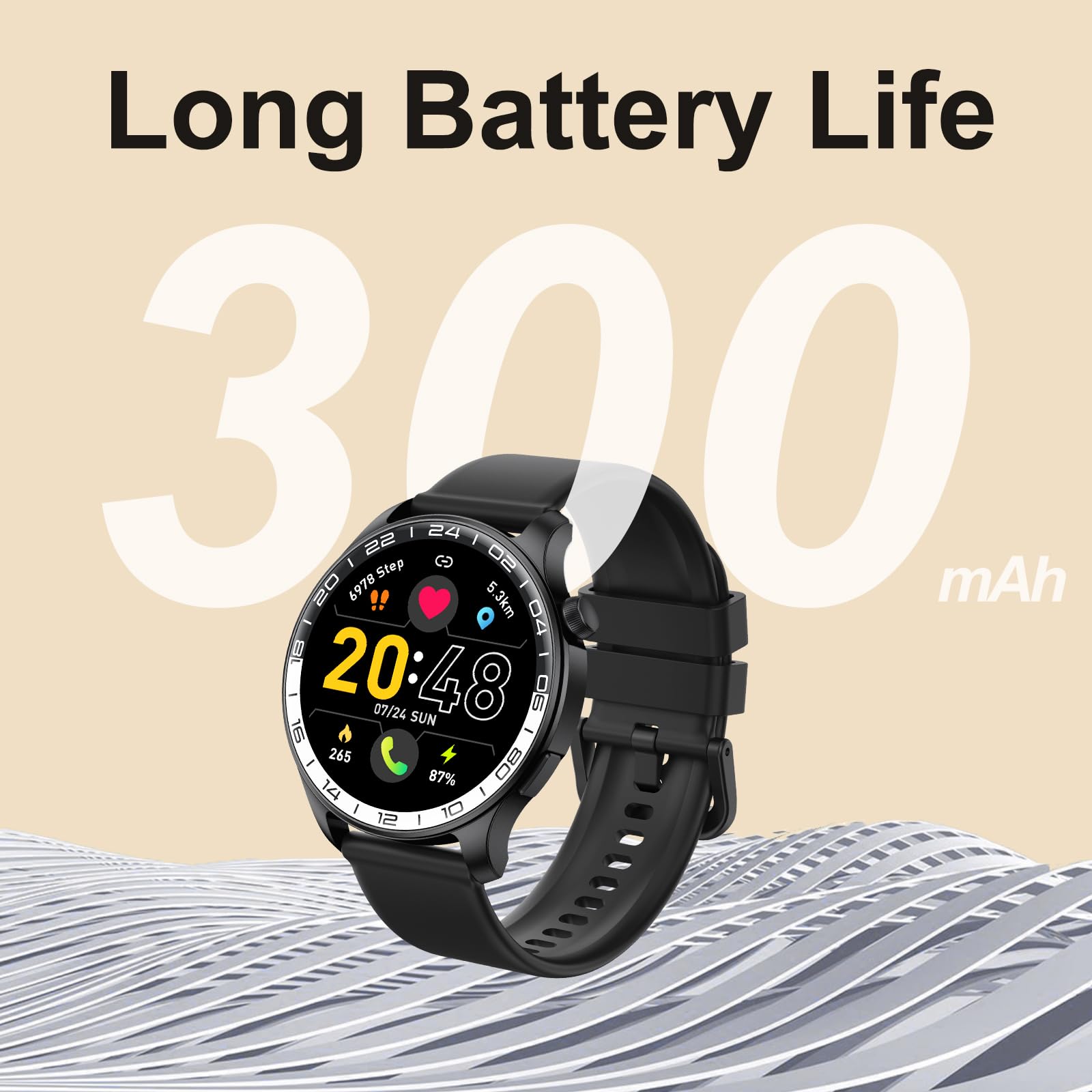 2026 Smartwatch Uomo Donna, 1.43" HD AMOLED Orologio Smartwatch con Chiamate e Whatsapp, Orologio Digitale con 100+Sport, SpO2/Sonno/Cardiofrequenzimetro, IP68 Impermeabile Smart Watch per iOS Android