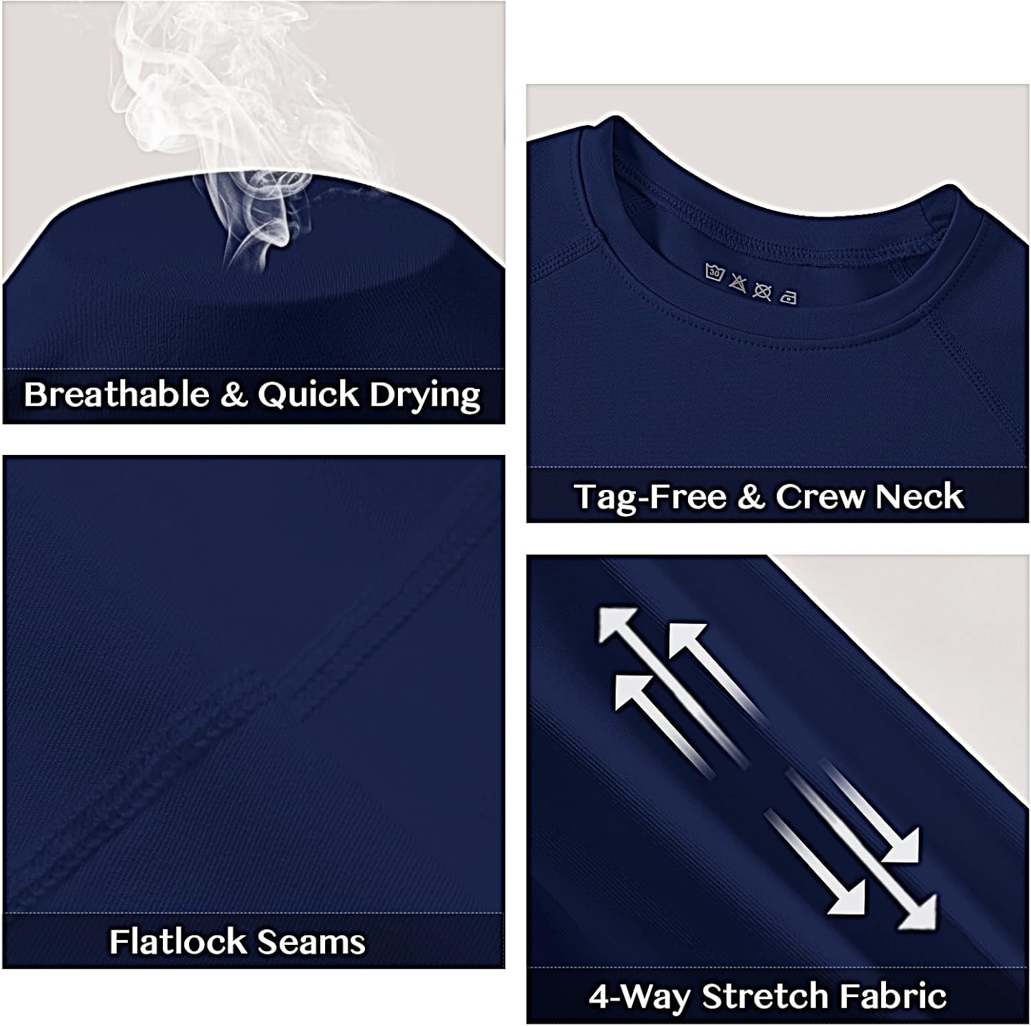 Boys Compression Shirt Short Sleeve Youth Kids Athletic T-Shirt Quick Dry Undershirt for Basketball Football Tops - Image 4