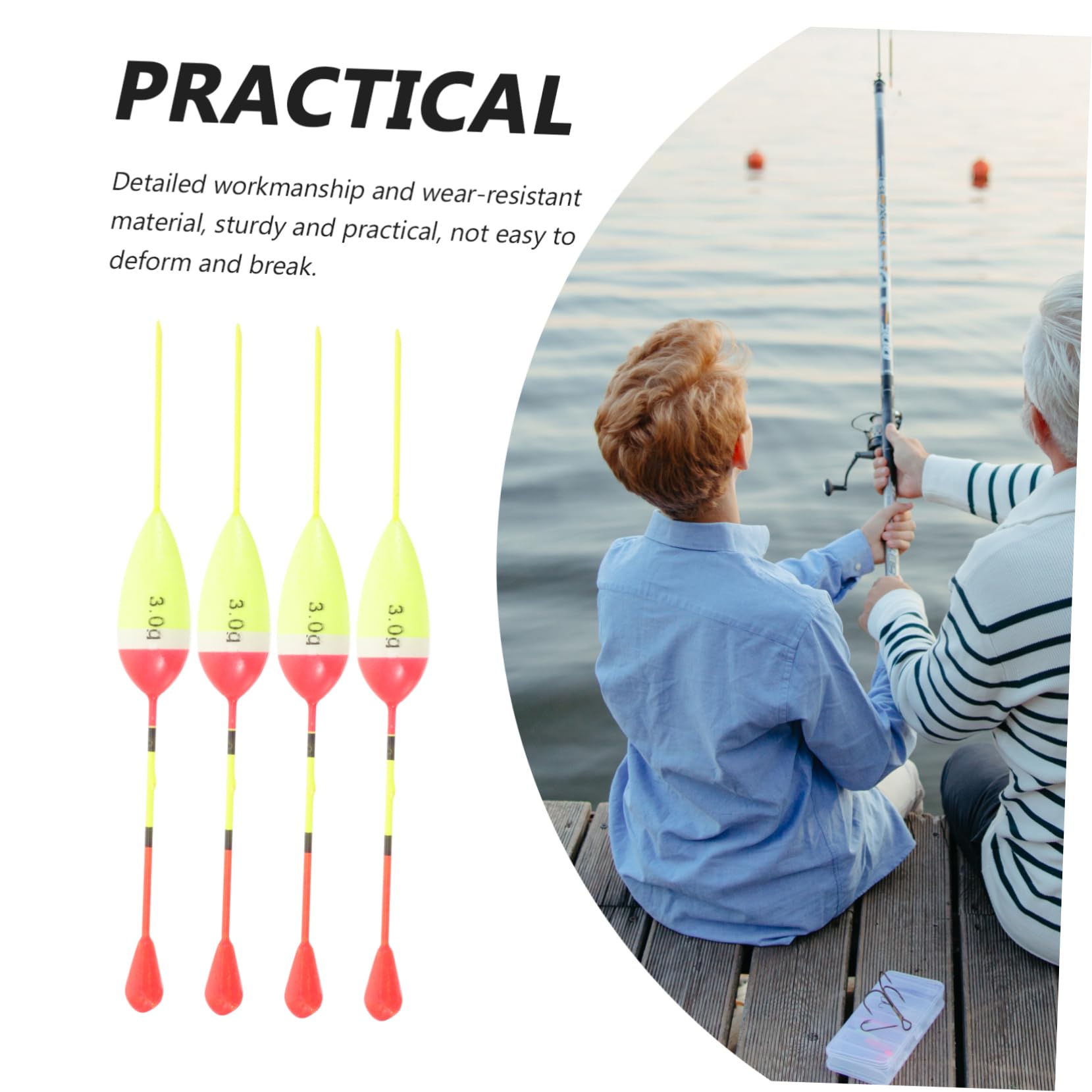 Kisangel Kit De Pêche Leurres Bâtons Kit De Matériel De Pêche Leurre De Brochet Accessoires De Pêche Flotteurs De Canne À Pêche Flotteur De Pêche Flotteur D'Appât De Poisson Canne À Pêche