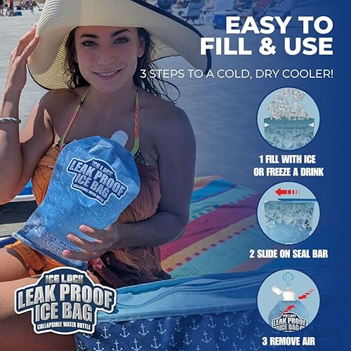 Miniatura 2 de Bolsa de hielo grande a prueba de fugas. Bolsa de hielo reutilizable para enfriadores - Paquetes de hielo instantáneos de larga duración - Caer en