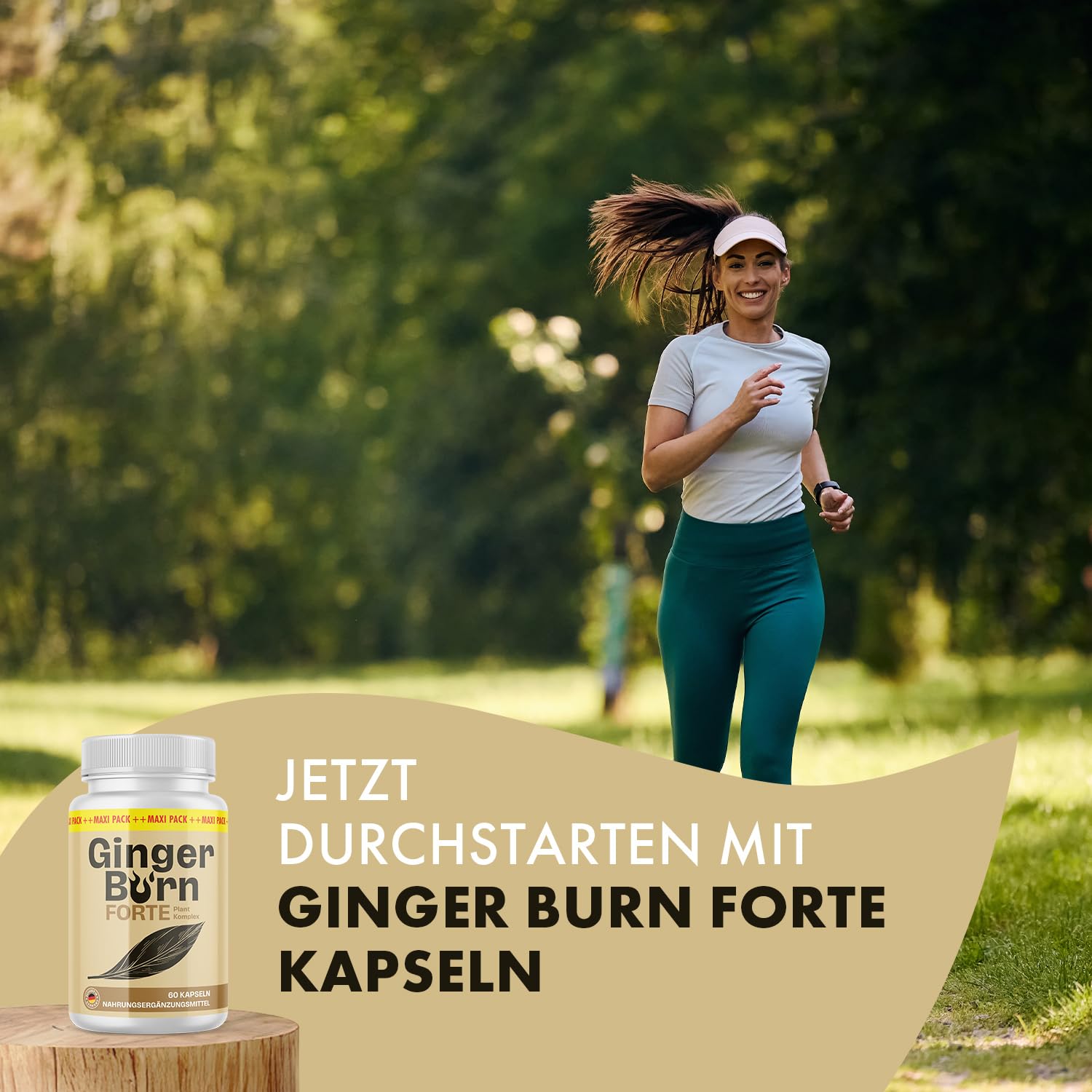Ginger Burn Forte Kapseln | Ideal begleitend für dein Ziel | Für Männer und Frauen | 60 Kapseln