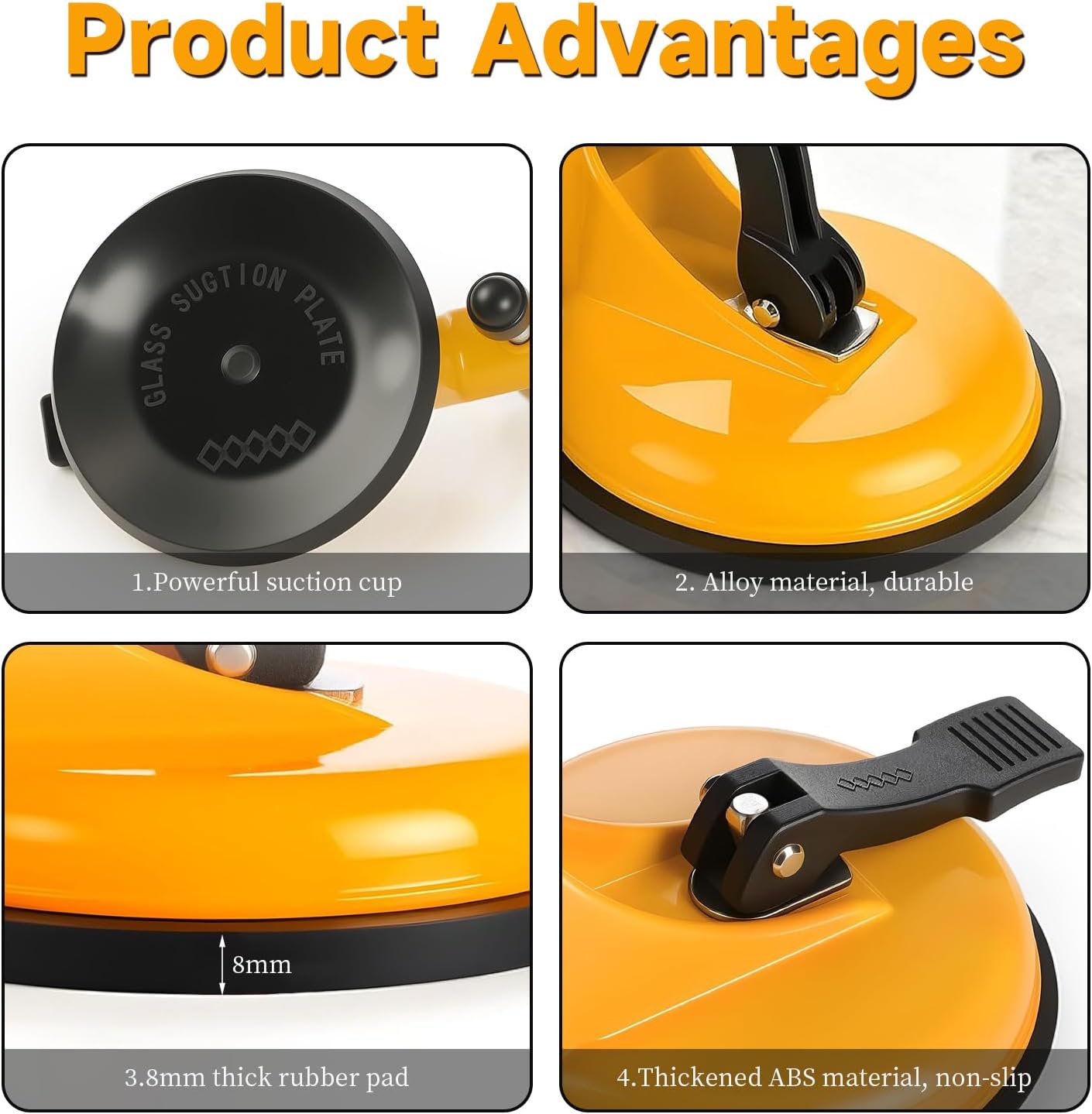 Floor Gap Fixer Tool - Adjustable Vacuum Suction Seam Countertop Leveling Alignment Clamp
