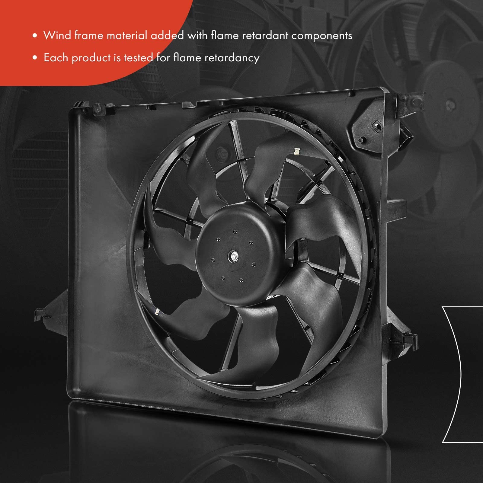 Radiator Cooling Fan Assembly For 2013-18 Hyundai Santa Fe 2014-15 Kia Sorento - View #9
