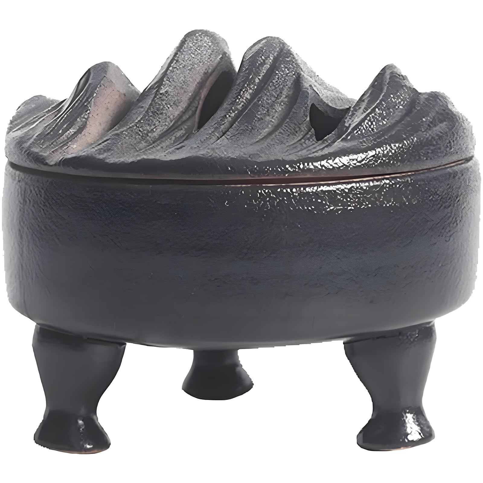 Muamax Black Ceramic Incense Burner Cone Insence Stick Holder For Yoga Spa Meditation Coil Incense,Incense Burner For Sticks,Incense Sticks Holder,Décor For Aromatherapy,Mindfulness,Oriental Zen Home Decor