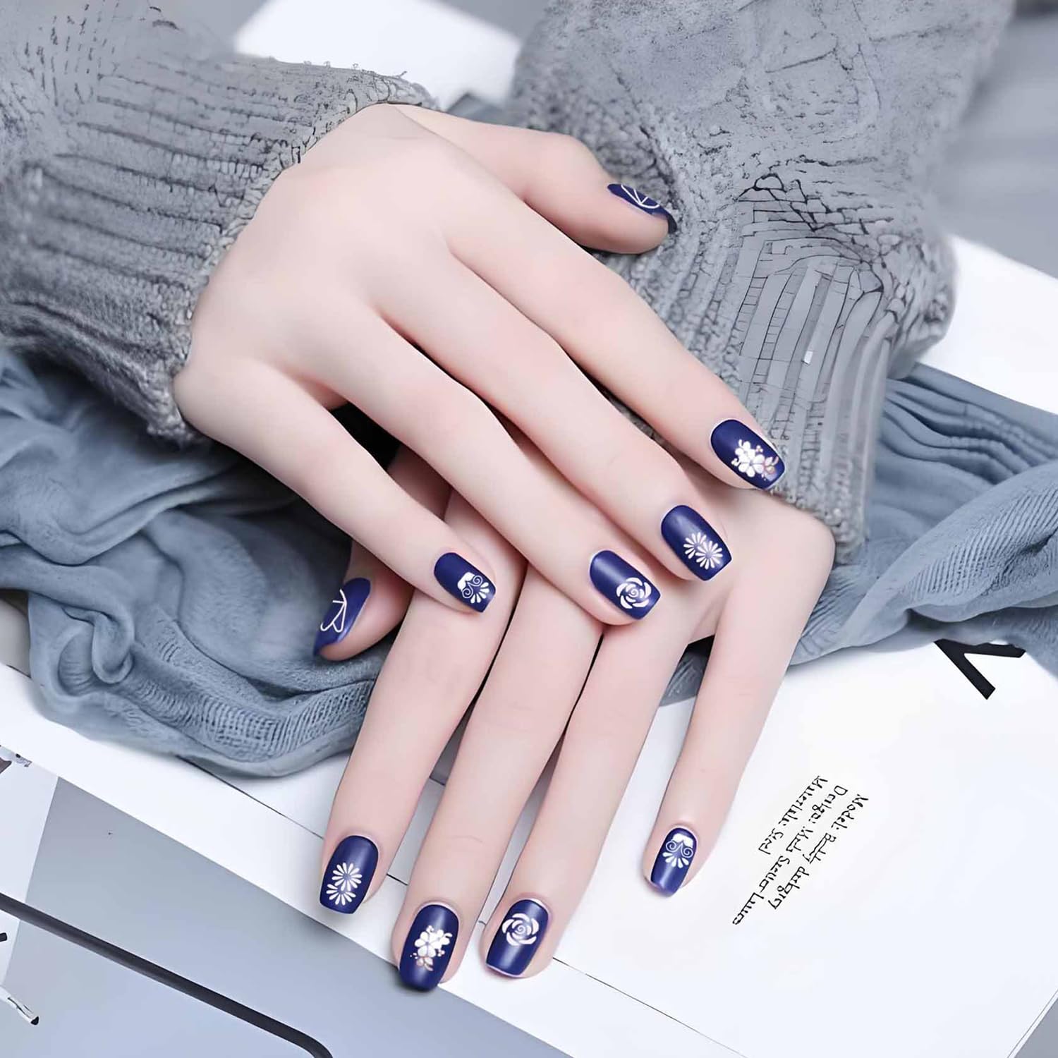 WOKOTO 10Pcs Nail Art Stamp Pen Set Flower Butterfly Nail Stamper Pen Nail Art Transfer Pen Design Tools Nail Stamping Pens Kit Nail Art Tool With Different Patterns Nail Art Tools For Women