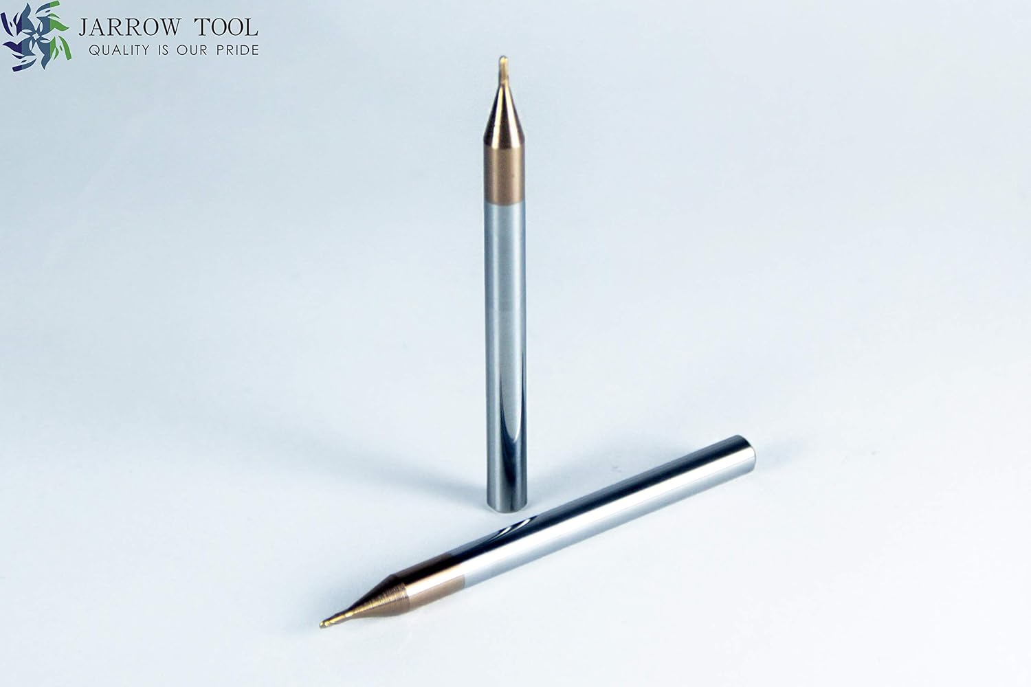 Carbide Ball Nose End Mill for CNC Machine Milling Tools, for Alloy Steels/Hardened Metals - 2 Flute - 55HRC TiAlN Coated (5Pcs, 1/32)