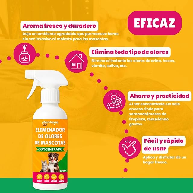 Foto 3 de 7 de PLANTAWA Eliminador de Olores de Mascotas Concentrado 250ml