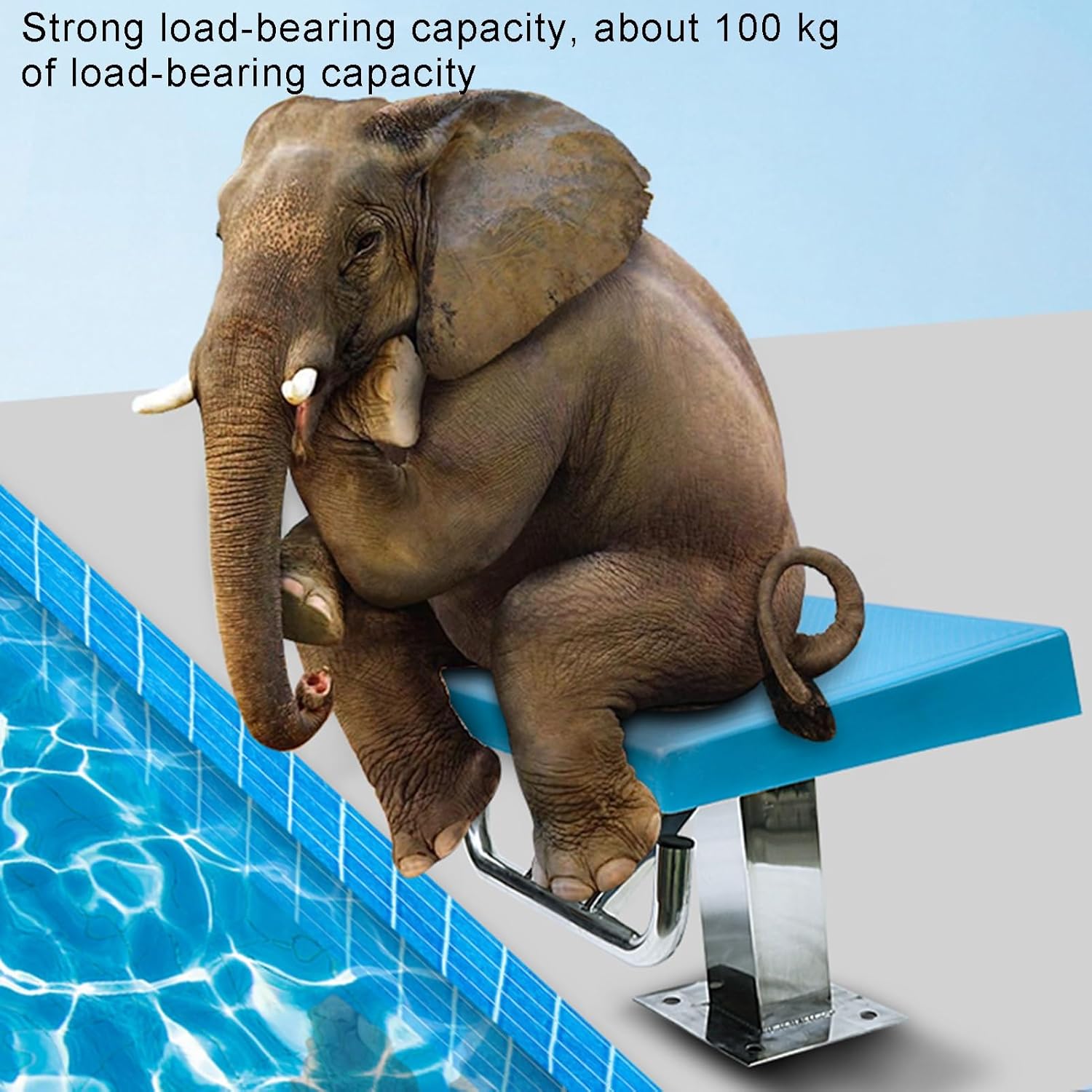 Standard Pool Diving Platform, Professional Swim Training Competition Diving Boards, Non-Slip Inclined Countertop with Stainless Steel Base for Stadiums