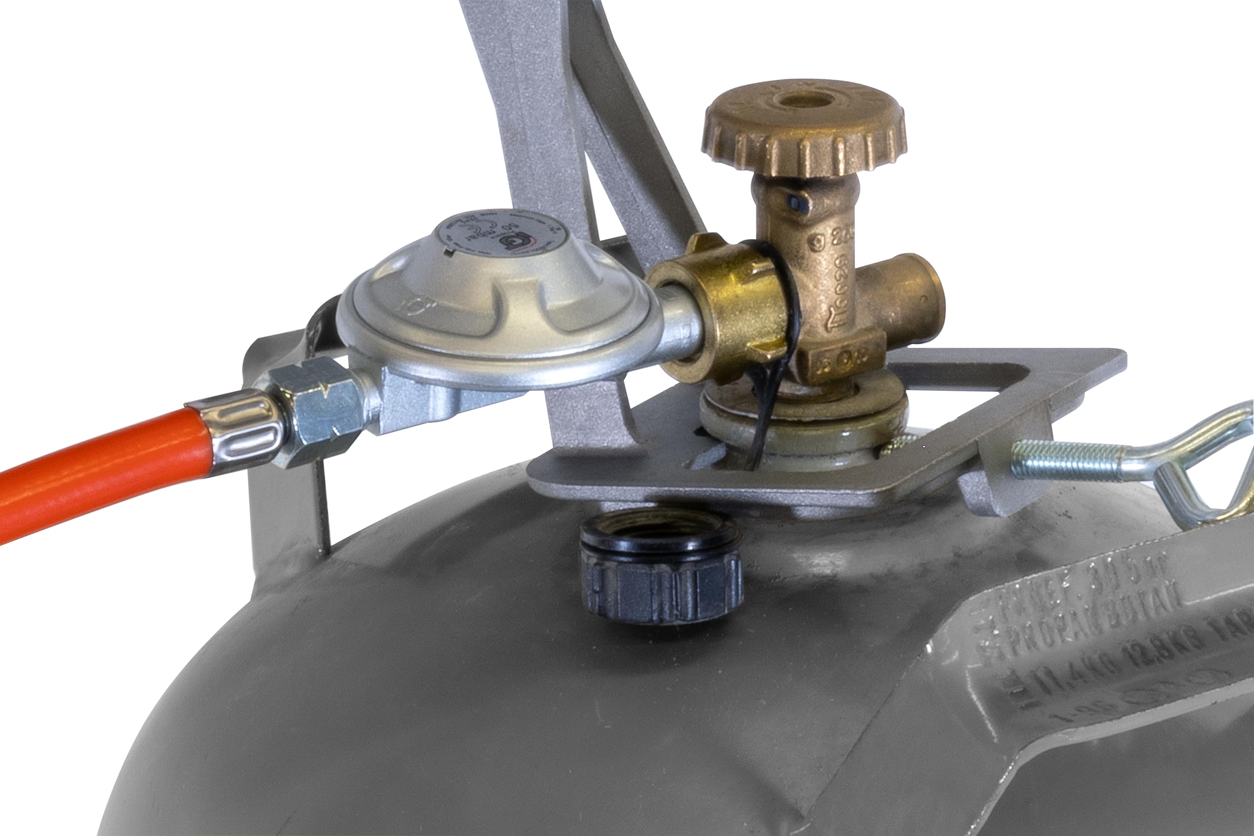 Güde Gasheizstrahler GHS 4200PIEZO (2,9-4,5 kW Heizleistung, 210-327 g/h Gasverbrauch, 40 cm Gasschlauch, rostfreier Reflektor, Schutzgitter, Druckminderer, Piezozündung, Thermosicherheitselement)