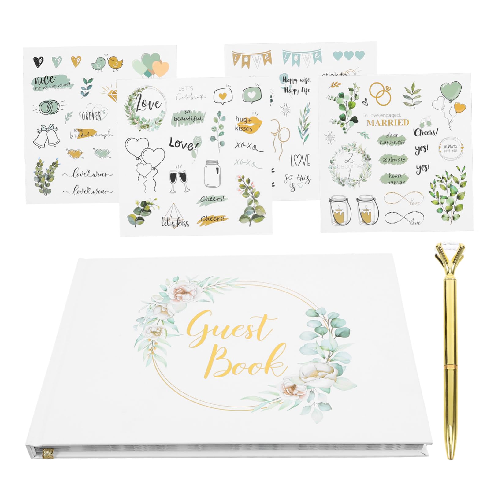 Gadpiparty Libro Degli Ospiti Matrimonio in Album Ritagli Fotografici Libro Delle Firme Per Matrimoni e Feste Ed Elegante Souvenir Duraturo