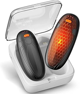 FYDEE Hand Warmers Rechargeable 2 Pack, Portable USB Pocket Hand Warmers, 14000 mAh Reusable Hand Warmers, 3 Level Heating with Mobile Charging Box for Golf, Camping, Outdoor Sports