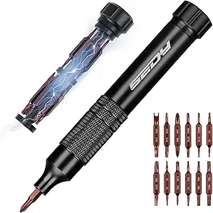 24-in-1 Mini Precision Screwdriver Set: Small Magnetic Screwdriver Bits Set Portable Eyeglasses Screwdriver Kit for Watches Jewelry Laptop (Black)
