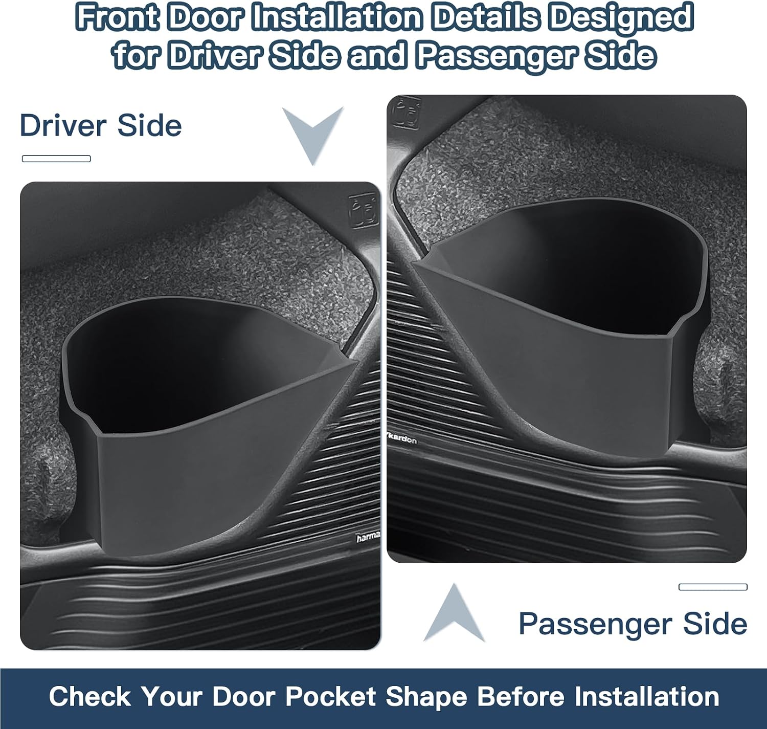 Ruiya Door Trash Can Compatible with 2026 Subaru Outback All Trims Front Driver & Passenger Side Door Pocket Silicone Garbage Bin 2026 Outback Accessories Organizer Wastebasket(2Packs)