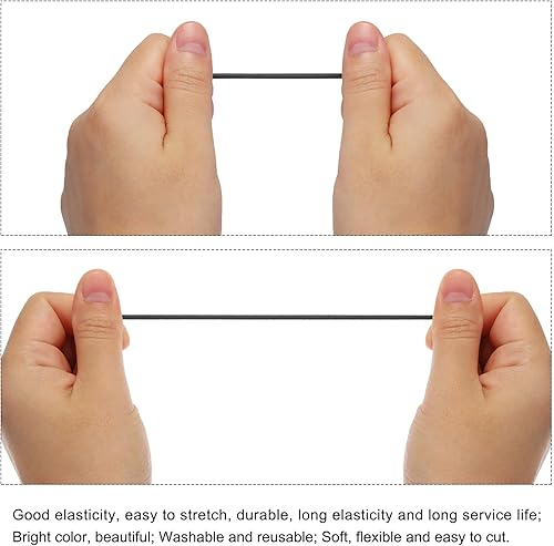 Vista 94 de PATIKIL Cuerda elástica elástica de 1/8 pulgadas, 11 yardas (0.118 in x 32.8 ft), color verde militar para manualidades, correas de gancho