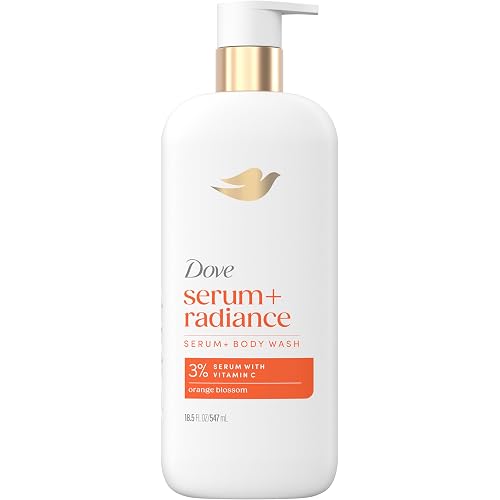 Dove Exfoliating Body Wash Glow Recharge Energizes & illuminates skin 3% brightening serum with vitamin C 18.5 oz