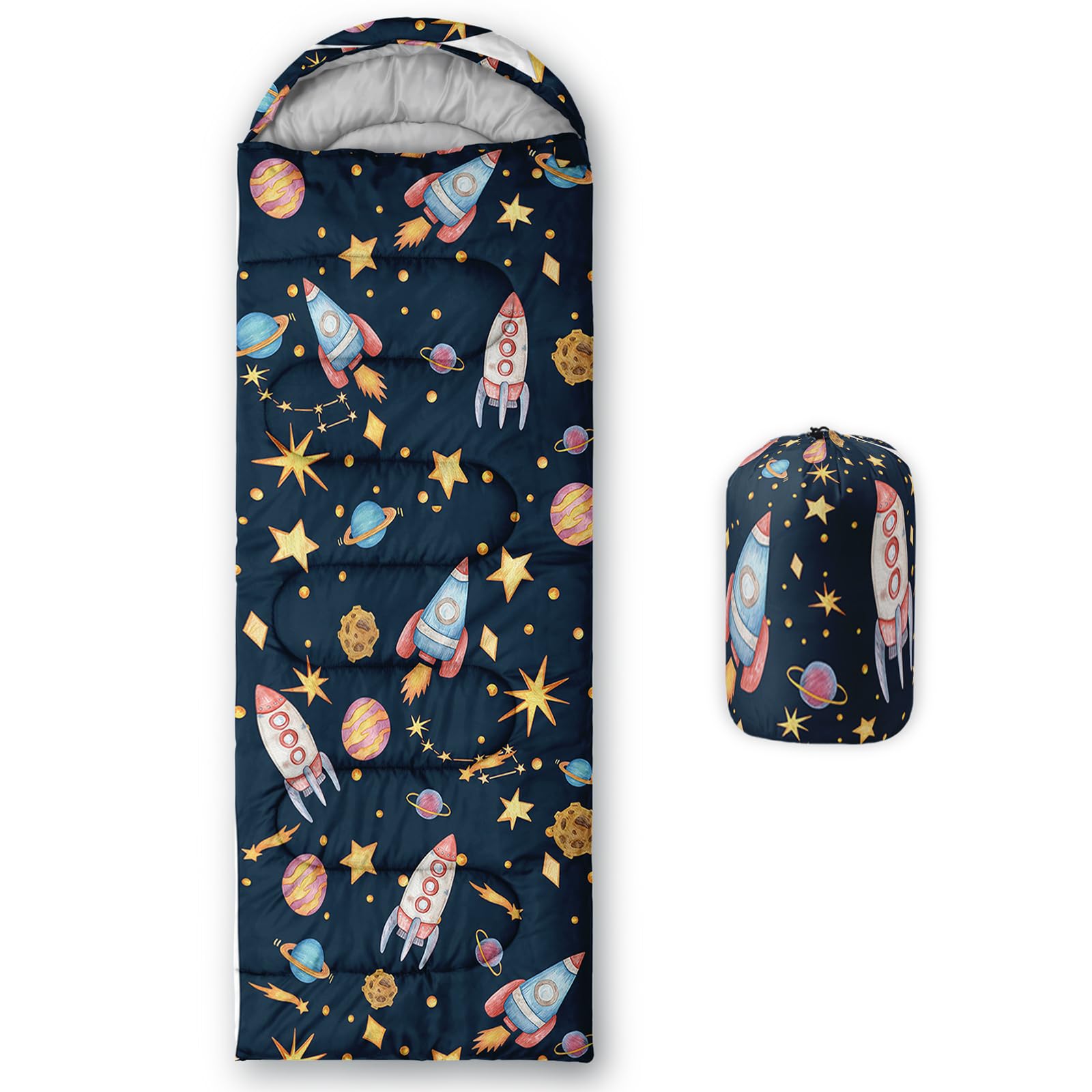 QOOMO Ball Flower Camping Sleeping Bags,3 Season Warm &amp; Cool Weather,Lightweight,Waterproof Sleeping Bags for Adults &amp; Kids,Traveling,and Outdoors,Camping Gear Equipment