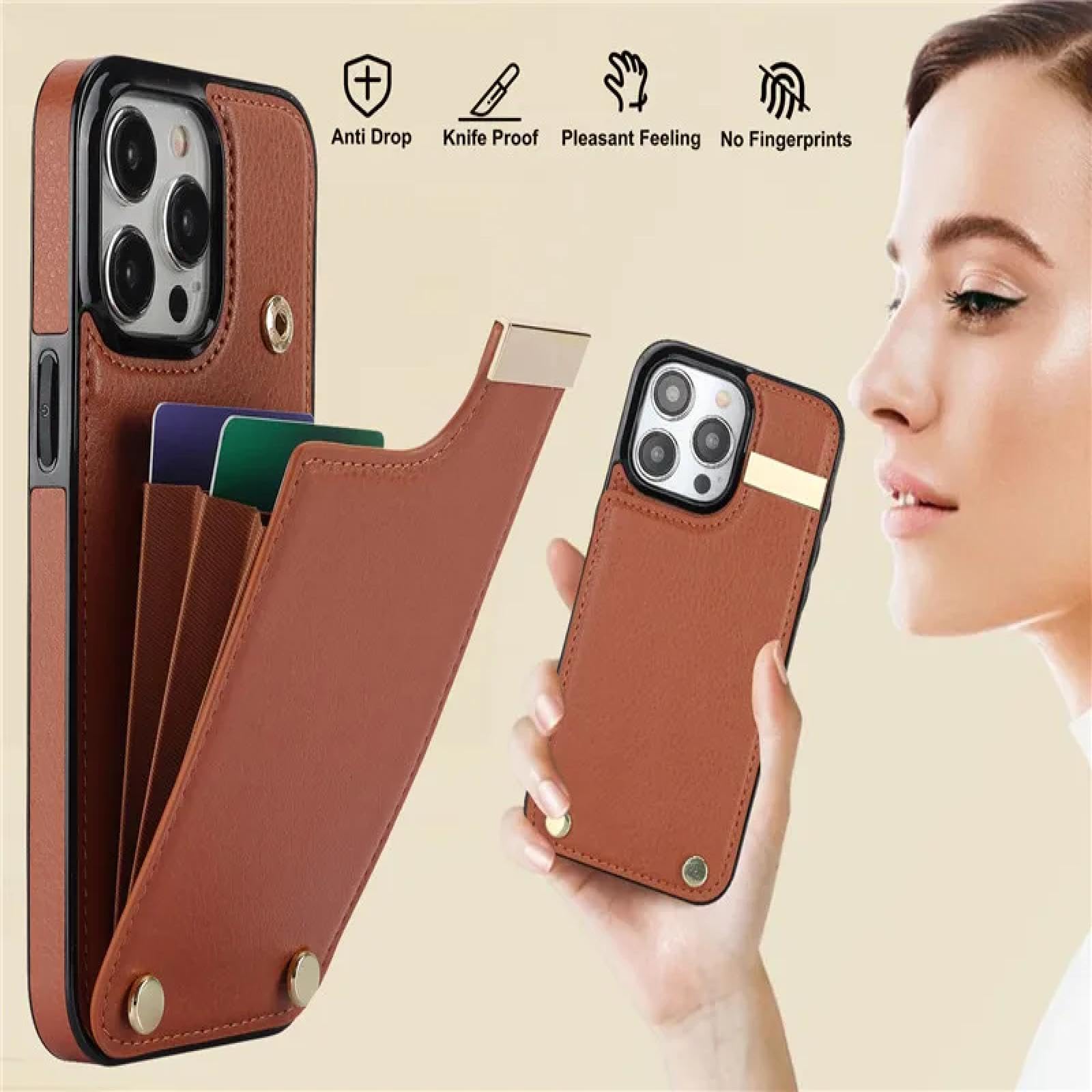 Do iPhone SE 2020 (2022) skórzany portfel etui na telefon z klapką etui na portfel (do iPhone SE 2020 (2022)/czerwony)