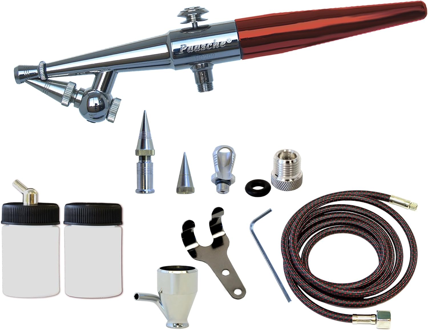 Paasche HS-3MH Single Action Airbrush Set with Metal Handle. Includes .45, .65 & 1.05mm Heads. (Airbrush Made in The USA)