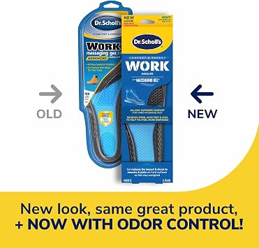 Dr. Scholl's Work All-Day Superior Comfort Insoles for Men (1 Pair) & Dr. Scholl's Tri-Comfort Insoles for Women (Size 6-11, 1 Pair)