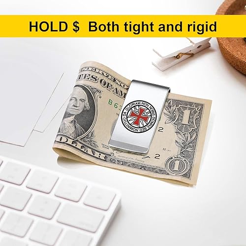 Miniatura 5 de ChainsProMax Clip de dinero para hombre, nombre personalizado de regalo de cruz de AhknSan Miguel de San CristóbalSan FlorianCaballeros