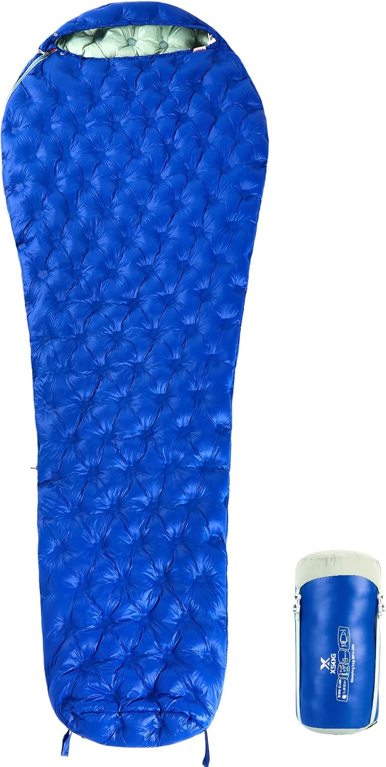 Compact Ultralight Down Sleeping Bag (1.92lbs) for Camping & Hiking