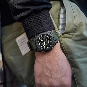 KXAITO Men's Waterproof Military Sports Watch with Date Display Multifunction LED Alarm Stopwatch