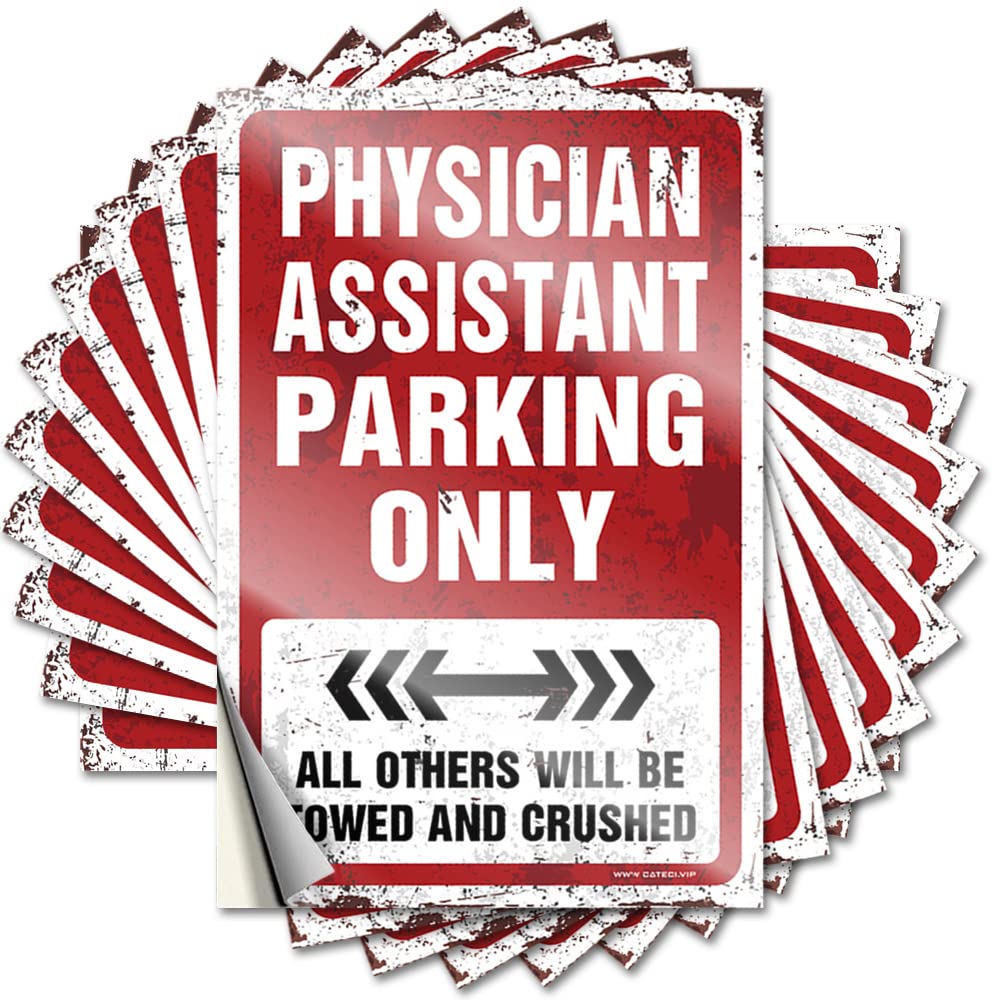 Physician Assistant Parking Only Books Roll - Stickers Tumbler Removable Vinyl Decal(12X18CM)