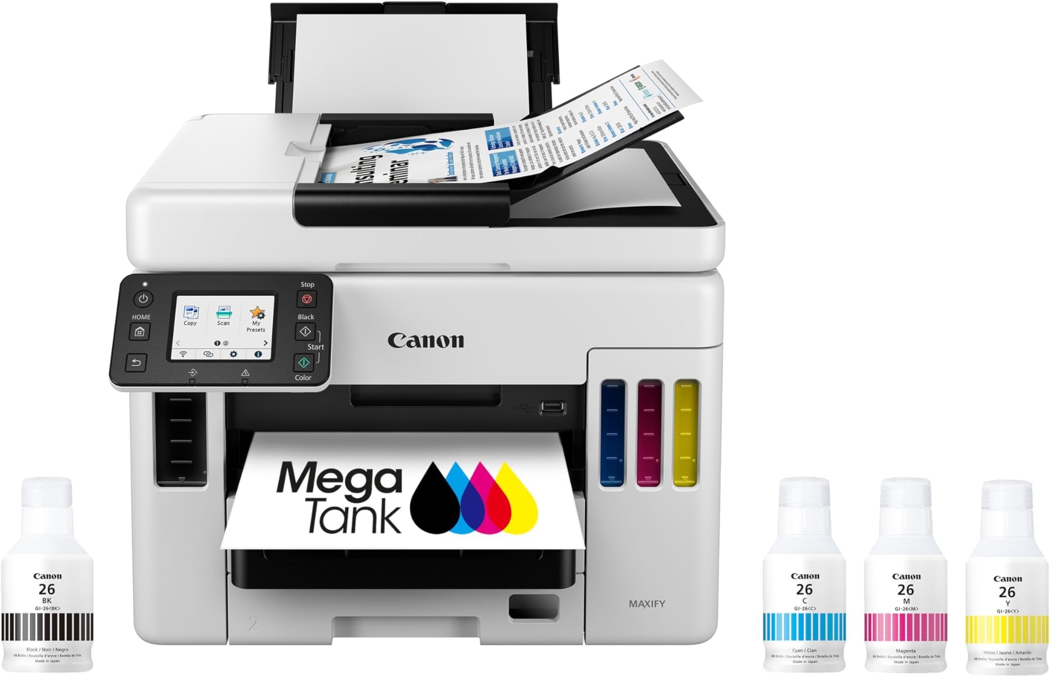 Canon MAXIFY GX7021 Wireless MegaTank Small Office All-in-One Printer, One Size
