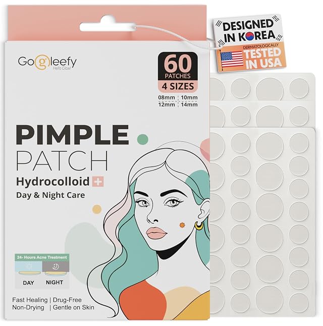 Pimple Patches for Face Day Night Acne Patches for Fast Healing Skin Clarity Invisible Hydrocolloid Patches Waterproof Spot