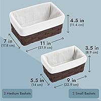 Vista 5 de Juego de canastas multiuso de varios tamaños para almacenamiento (5 unidades, los colores pueden variar)