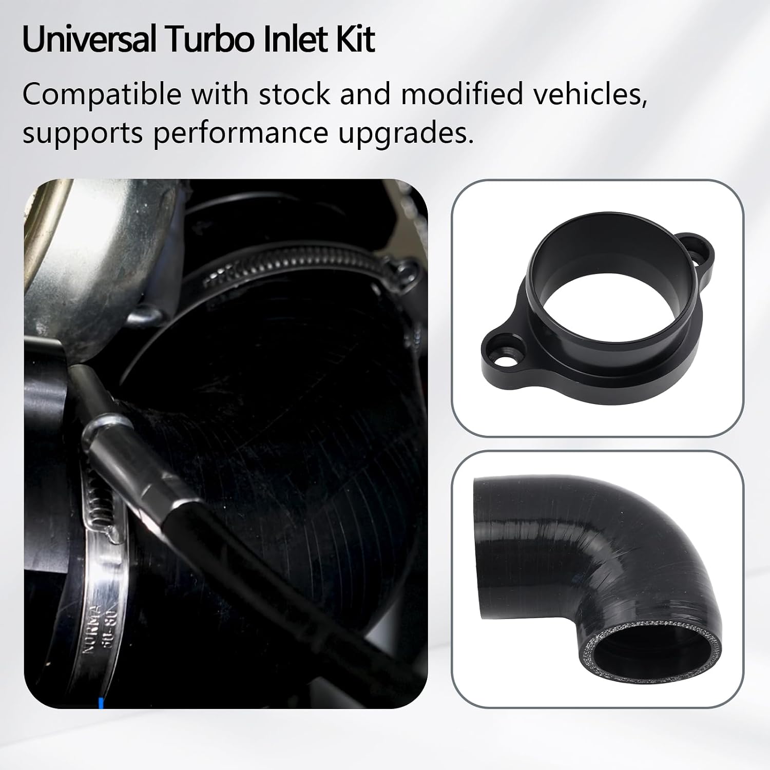 Turbo Inlet Pipe Compatible with Toyota GR Yaris 2020+ 1.6T High-Flow Performance Turbo Inlet Hose Kit with Silicone Hose Clamps