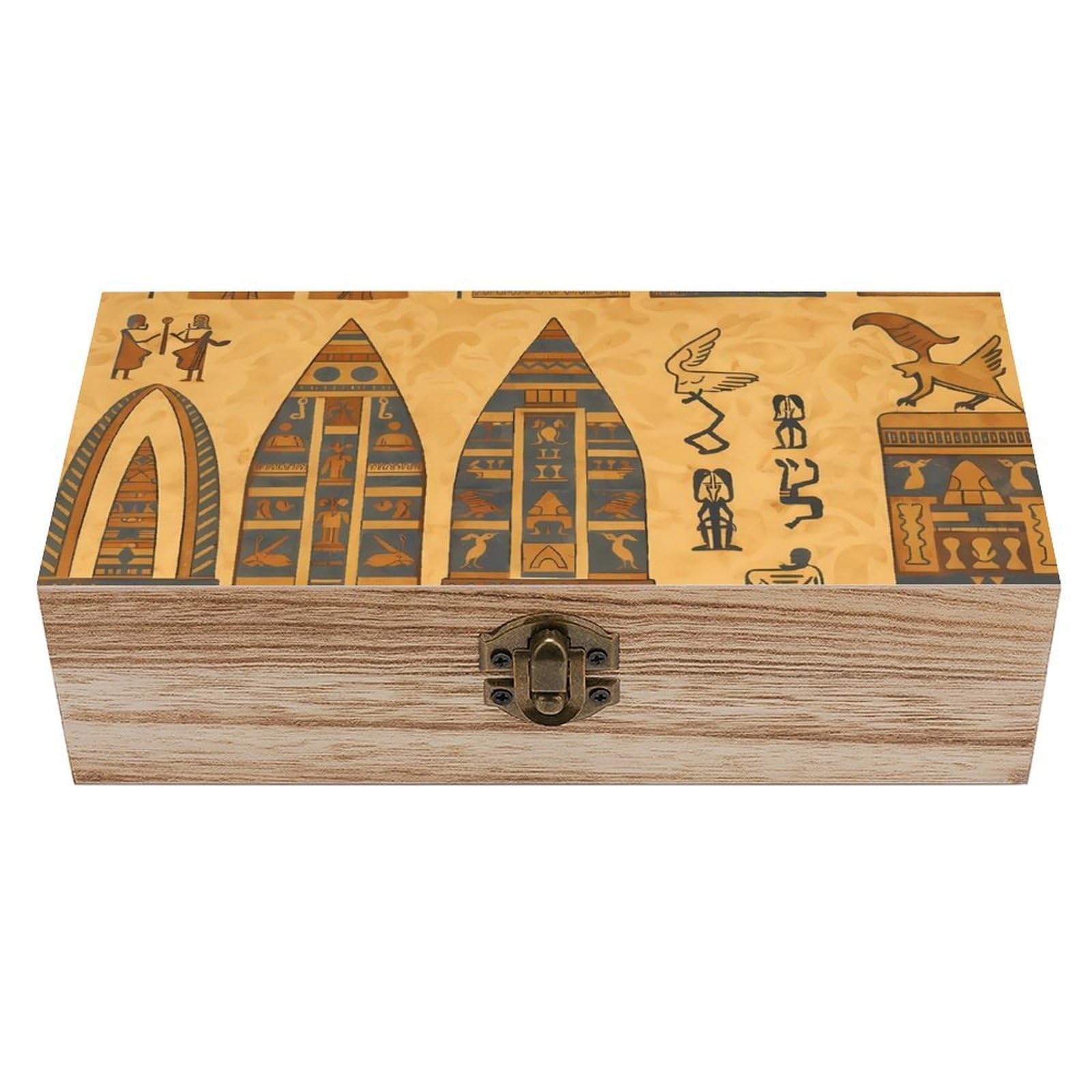 HLBSDM Ancient Egypt Tribe Wooden Storage Box