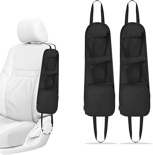 2 organizadores laterales para asiento de automóvil, bolsa colgante lateral para asiento trasero de automóvil, organizador lateral de asiento de