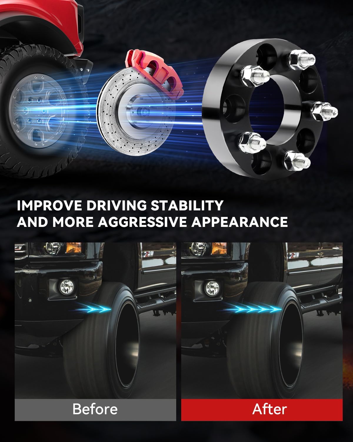 YIZBAP 5x4.5 to 5x112 Wheel Adapters for A3 Wheels on RAV4 Vehicle, 1.25 inch 5x114.3 to 5x112 Wheel adapters 74mm Hub Bore with 12x1.5 Thread Pitch