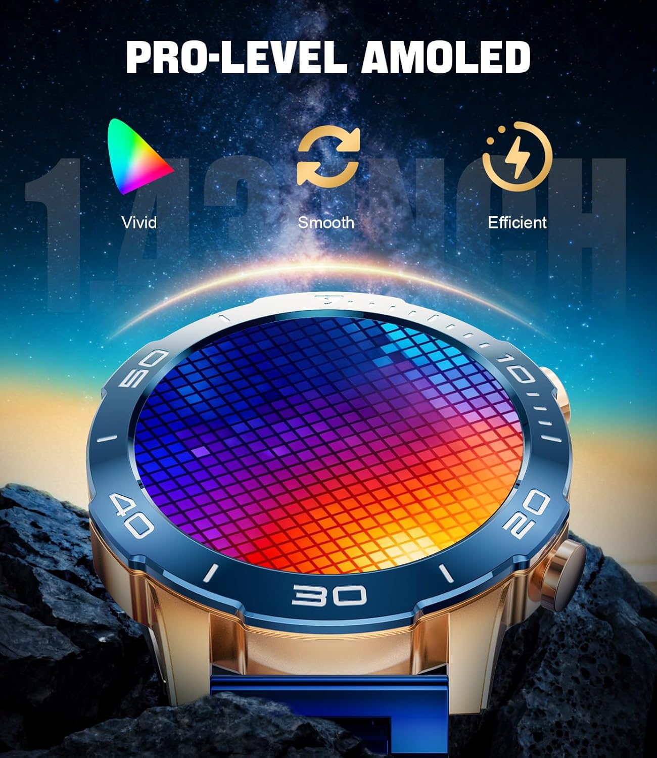 LIGE TX7 Smartwatch with a vibrant AMOLED display