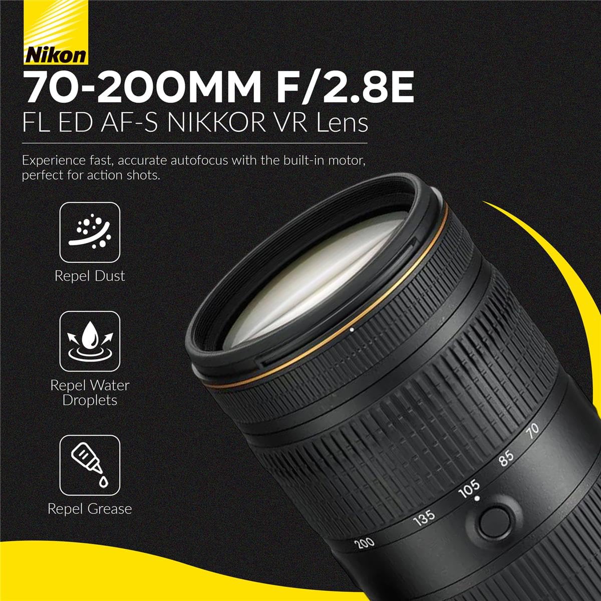 Amazon.com : Nikon 70-200mm f/2.8E FL ED AF-S NIKKOR VR Lens with