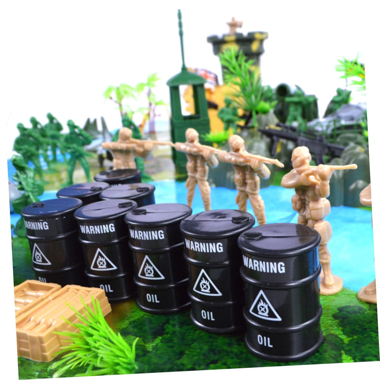 Uonlytech 130 Piezas Modelos Militares para Simulación Mesa Juguetes Duraderos para Incluye Soldados y Tanques para Juego Educativo y Recreativo