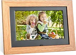 Irednolw Porta-Retratos Digital De 7 Polegadas, Display Eletrônico Hd Para Fotos, Montável Em Parede, Com Suporte Vídeo E Música, Apresentação Slides, Relógio Calendário Integrados Idosos Sem Wi-Fi
