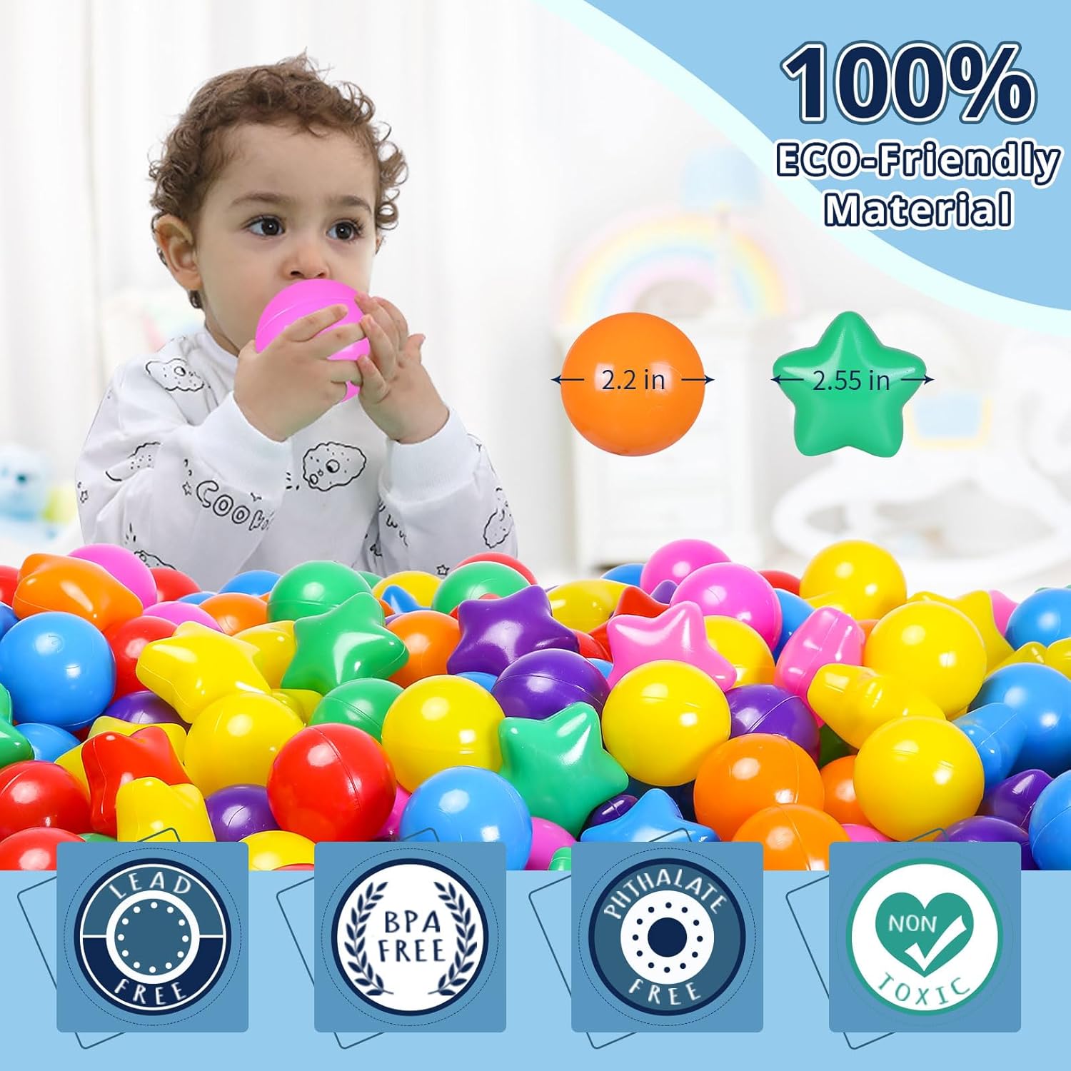 STARBOLO 100 Balls and a Foldable Ball Pool