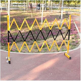 Portable Expandable Traffic Barricade – Industrial Mobile Safety Barrier Gate for Crowd Control & Temporary Roadblocks,Yellow Black-1.2 * 6m