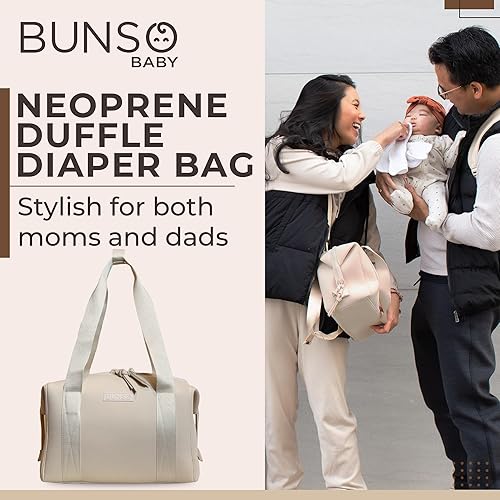 Miniatura 3 de Bolsa de pañales  Bolsa de bebé de neopreno premium para mamá con cambiador portátil y bolsa  Bolsa de pañales ligera y resistente al agua  12 x 7 x
