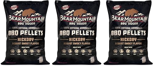 Miniatura 25 de Bear Mountain BBQ FK13 Premium - Gránulos ahumadores de madera dura suave y afrutada para asar al aire libre, 20 libras (paquete de 4)